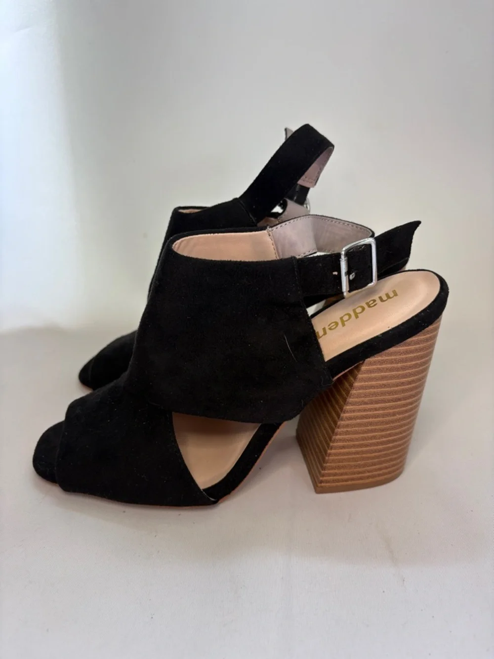 Madden Girl Carolin Slingback Block Heel Sandals Size 8.5